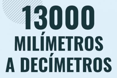 Profesor en pizarra explicando cuanto es 13000 milimetros en decimetros o como pasar de 13000 mm a dm