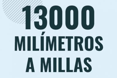 Profesor en pizarra explicando cuanto es 13000 milimetros en millas o como pasar de 13000 mm a mi