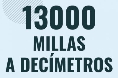 Profesor en pizarra explicando cuanto es 13000 millas en decimetros o como pasar de 13000 mi a dm