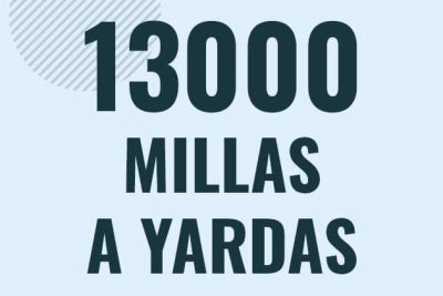 Profesor en pizarra explicando cuanto es 13000 millas en yardas o como pasar de 13000 mi a yd