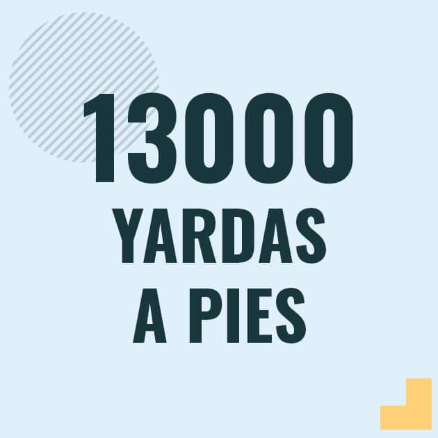 Conversión de 13000 yardas a pies Profesor en pizarra explicando cuanto es 13000 yardas en pies o como pasar de 13000 yd a ft