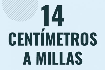 Profesor en pizarra explicando cuanto es 14 centimetros en millas o como pasar de 14 cm a mi