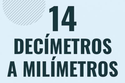 Profesor en pizarra explicando cuanto es 14 decimetros en milimetros o como pasar de 14 dm a mm
