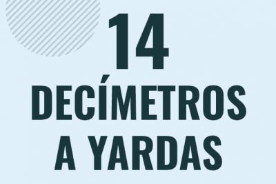 Profesor en pizarra explicando cuanto es 14 decimetros en yardas o como pasar de 14 dm a yd