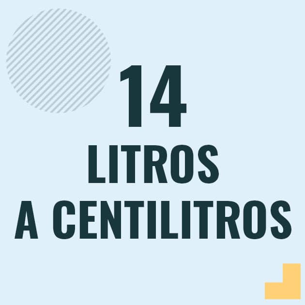 Conversión de 14 litros a centilitros Profesor en pizarra explicando cuanto es 14 litros en centilitros o como pasar de 14 l a cl