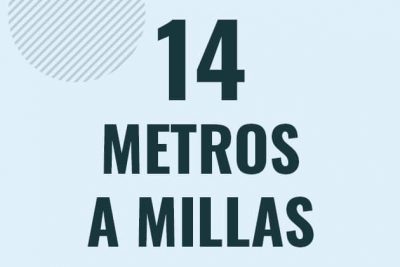 Profesor en pizarra explicando cuanto es 14 metros en millas o como pasar de 14 m a mi