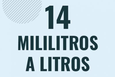 Profesor en pizarra explicando cuanto es 14 mililitros en litros o como pasar de 14 ml a l