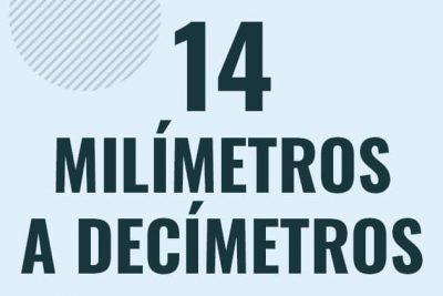 Profesor en pizarra explicando cuanto es 14 milimetros en decimetros o como pasar de 14 mm a dm