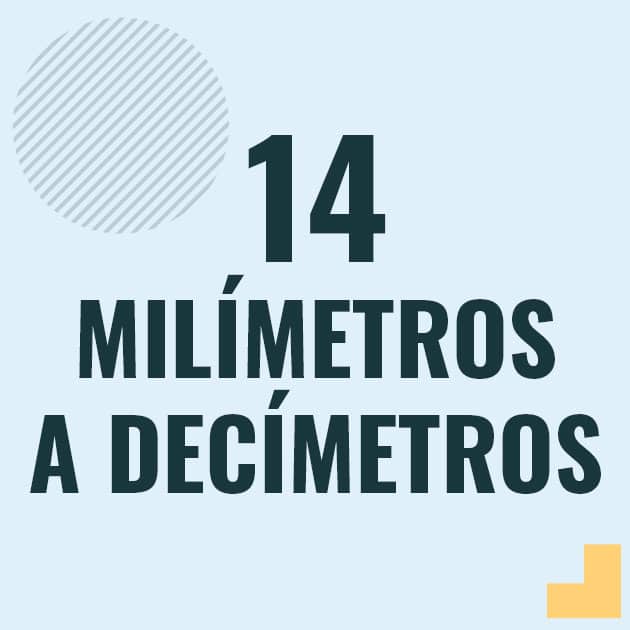 Conversión de 14 milimetros a decimetros Profesor en pizarra explicando cuanto es 14 milimetros en decimetros o como pasar de 14 mm a dm