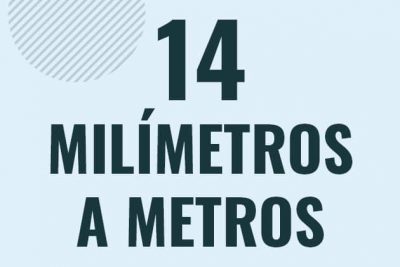 Profesor en pizarra explicando cuanto es 14 milimetros en metros o como pasar de 14 mm a m