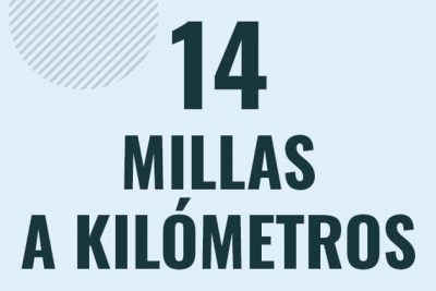 Profesor en pizarra explicando cuanto es 14 millas en kilometros o como pasar de 14 mi a km