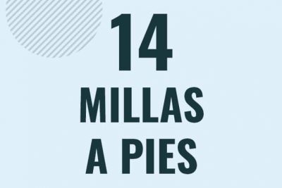 Profesor en pizarra explicando cuanto es 14 millas en pies o como pasar de 14 mi a ft