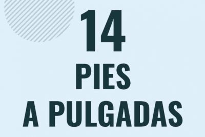 Profesor en pizarra explicando cuanto es 14 pies en pulgadas o como pasar de 14 ft a in
