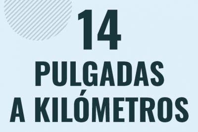 Profesor en pizarra explicando cuanto es 14 pulgadas en kilometros o como pasar de 14 in a km