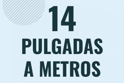 Profesor en pizarra explicando cuanto es 14 pulgadas en metros o como pasar de 14 in a m