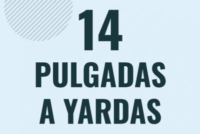 Profesor en pizarra explicando cuanto es 14 pulgadas en yardas o como pasar de 14 in a yd