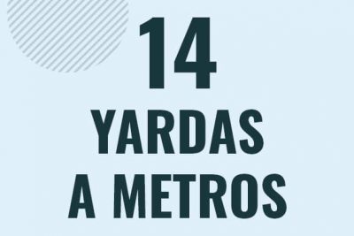 Profesor en pizarra explicando cuanto es 14 yardas en metros o como pasar de 14 yd a m