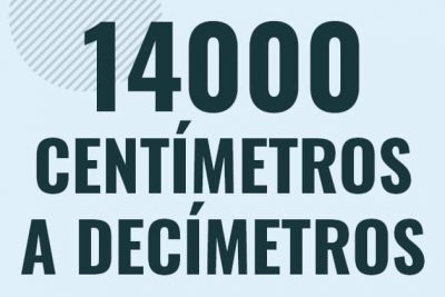 Profesor en pizarra explicando cuanto es 14000 centimetros en decimetros o como pasar de 14000 cm a dm