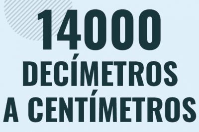 Profesor en pizarra explicando cuanto es 14000 decimetros en centimetros o como pasar de 14000 dm a cm