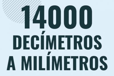 Profesor en pizarra explicando cuanto es 14000 decimetros en milimetros o como pasar de 14000 dm a mm