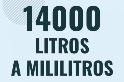 Profesor en pizarra explicando cuanto es 14000 litros en mililitros o como pasar de 14000 l a ml