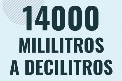 Profesor en pizarra explicando cuanto es 14000 mililitros en decilitros o como pasar de 14000 ml a dl