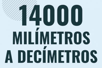 Profesor en pizarra explicando cuanto es 14000 milimetros en decimetros o como pasar de 14000 mm a dm