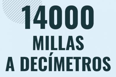 Profesor en pizarra explicando cuanto es 14000 millas en decimetros o como pasar de 14000 mi a dm