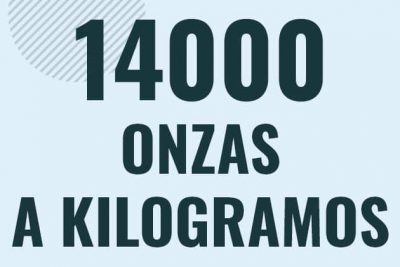 Profesor en pizarra explicando cuanto es 14000 onzas en kilogramos o como pasar de 14000 oz a kg