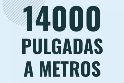 Profesor en pizarra explicando cuanto es 14000 pulgadas en metros o como pasar de 14000 in a m