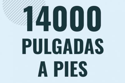 Profesor en pizarra explicando cuanto es 14000 pulgadas en pies o como pasar de 14000 in a ft