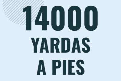 Profesor en pizarra explicando cuanto es 14000 yardas en pies o como pasar de 14000 yd a ft