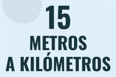 Profesor en pizarra explicando cuanto es 15 metros en kilometros o como pasar de 15 m a km