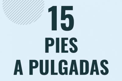 Profesor en pizarra explicando cuanto es 15 pies en pulgadas o como pasar de 15 ft a in