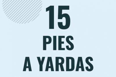 Profesor en pizarra explicando cuanto es 15 pies en yardas o como pasar de 15 ft a yd