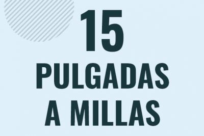 Profesor en pizarra explicando cuanto es 15 pulgadas en millas o como pasar de 15 in a mi