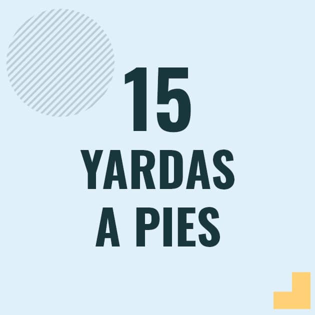 Conversión de 15 yardas a pies Profesor en pizarra explicando cuanto es 15 yardas en pies o como pasar de 15 yd a ft