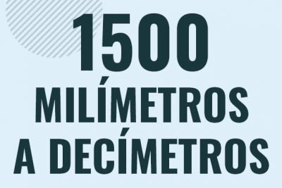 Profesor en pizarra explicando cuanto es 1500 milimetros en decimetros o como pasar de 1500 mm a dm