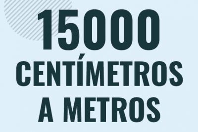 Profesor en pizarra explicando cuanto es 15000 centimetros en metros o como pasar de 15000 cm a m