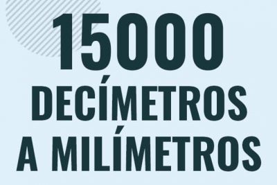 Profesor en pizarra explicando cuanto es 15000 decimetros en milimetros o como pasar de 15000 dm a mm