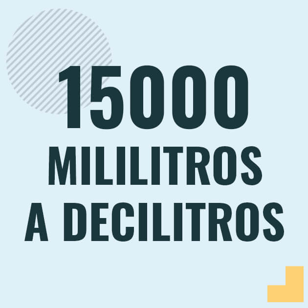 Conversión de 15000 mililitros a decilitros Profesor en pizarra explicando cuanto es 15000 mililitros en decilitros o como pasar de 15000 ml a dl