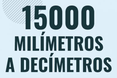 Profesor en pizarra explicando cuanto es 15000 milimetros en decimetros o como pasar de 15000 mm a dm