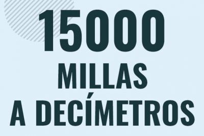 Profesor en pizarra explicando cuanto es 15000 millas en decimetros o como pasar de 15000 mi a dm