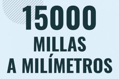 Profesor en pizarra explicando cuanto es 15000 millas en milimetros o como pasar de 15000 mi a mm