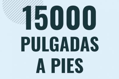 Profesor en pizarra explicando cuanto es 15000 pulgadas en pies o como pasar de 15000 in a ft