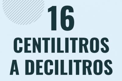 Profesor en pizarra explicando cuanto es 16 centilitros en decilitros o como pasar de 16 cl a dl