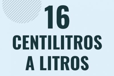 Profesor en pizarra explicando cuanto es 16 centilitros en litros o como pasar de 16 cl a l