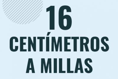Profesor en pizarra explicando cuanto es 16 centimetros en millas o como pasar de 16 cm a mi