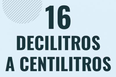Profesor en pizarra explicando cuanto es 16 decilitros en centilitros o como pasar de 16 dl a cl