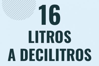 Profesor en pizarra explicando cuanto es 16 litros en decilitros o como pasar de 16 l a dl